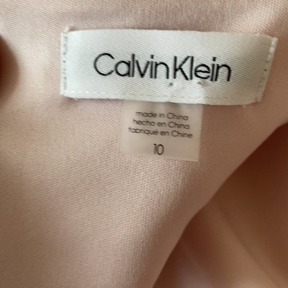 Calvin Klein Blush Pink stretch Comfort Dress 10. Beautiful well made dress - Picture 7 of 7